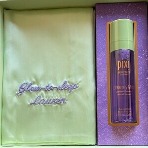 Pixi Dream-y with Green Satin Pillowcase personalized to Lauren